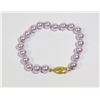 Image 1 : #30-LIGHT PURPLE SEA SHELL PEARL BRACELET 8mm/7.5"