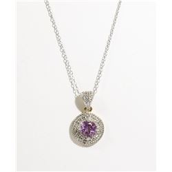 #133-AMERHYST NECKLACE/PENDANT