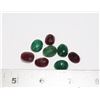 Image 1 : #76-RED RUBY & EMERALD GEMSTONE 56.95ct