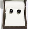 Image 1 : PAIR OF NEW BLACK STUD EARRINGS WITH