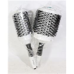 TWO ARTEGO CERAMIC ION HAIR BRUSHES