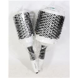 TWO ARTEGO CERAMIC ION HAIR BRUSHES