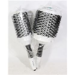 TWO ARTEGO CERAMIC ION HAIR BRUSHES