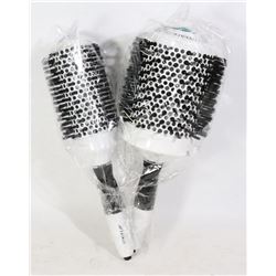 TWO ARTEGO CERAMIC ION HAIR BRUSHES