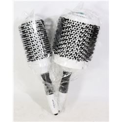 TWO ARTEGO CERAMIC ION HAIR BRUSHES