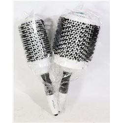 TWO ARTEGO CERAMIC ION HAIR BRUSHES