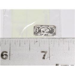 MINI ONE GRAM FINE SILVER .999 BAR