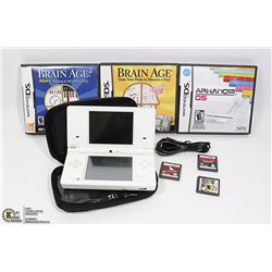 NINTENDO DS SYSTEM W/ 6 GAMES, CASE & CHARGER