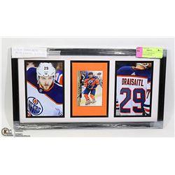 FRAMED LEON DRAISAITL AUTOGRAPH DISPLAY