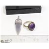 Image 1 : BOX WITH .925 SILVER RING WITH AMETHYST
