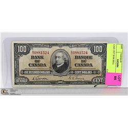 CAD 1937 $100 BILL