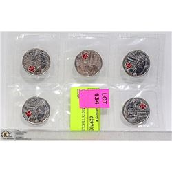 CAD 2012 SETS TECUMSEK 25CENT COIN