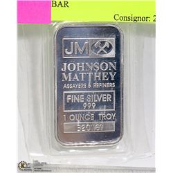 JOHNSON MATTEY 1 TROY OUNCE SILVER BAR