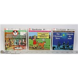 3 X SEALED VIEW-MASTER DISNEY, X-MAS, ANNIE