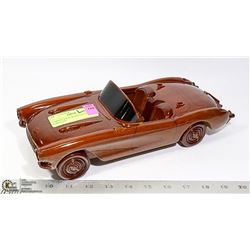 CARVED SOLID WOOD VINTAGE CORVETTE