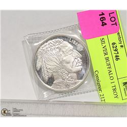 1 USD .999  SILVER BUFFALO 1 TROY OUNCE