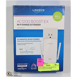 NEW LINKSYS AC1200 BOOST EX WI-FI RANGE EXTENDER