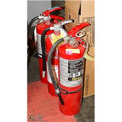 LOT OF 5 SMALL FIRE EXTINGUISHERS WITH CHARGE