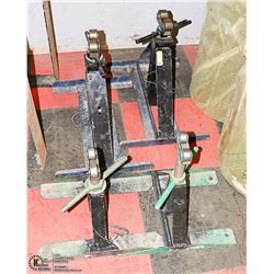 LOT OF 4 HEAVY DUTY PIPE ROLLERS