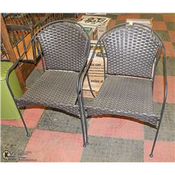 LOT OF 2 METAL BISTRO CHAIRS