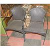 Image 1 : LOT OF 2 METAL BISTRO CHAIRS