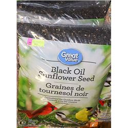 LOT OF 6 BAGS BLACK OIL SUNFLOWER SEEDS 13KG