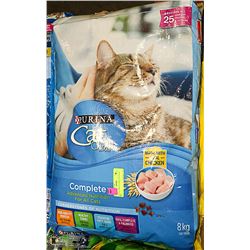 LOT OF 3 BAGS PURINA CAT FOOD 8KG