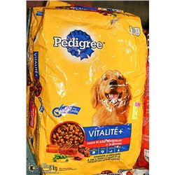 LOT OF 3 BAGS PEDIGREE DOG FOOD 8KG