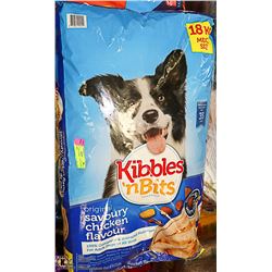 LOT OF 3 BAGS KIBBLES & BITS DOG FOOD 18KG