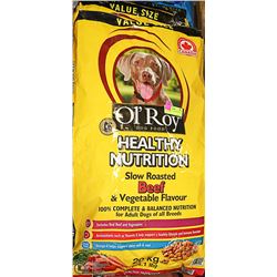 LOT OF 3 BAGS OL ROY BEEF DOG FOOD 20KG