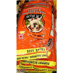 LOT OF 4 BAGS OL ROY MEAT CHUNKS DOG FOOD 18KG