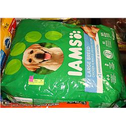 LOT OF 4 BAGS IAMS LG BREED DOG FOOD 18.14KG