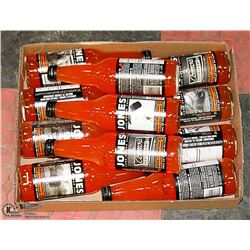 BOX WITH 11 355ML BOTTLES OF JONES ORANGE CREAM