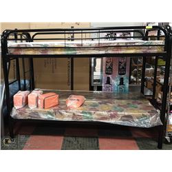 NEW BLACK METAL SINGLE/SINGLE BUNKBED