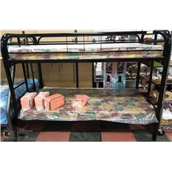 NEW BLACK METAL SINGLE/SINGLE BUNKBED