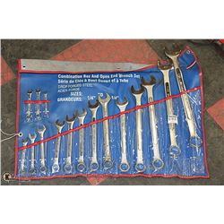 COMBINATION WRENCH SETS 16 PIECE 1/4" - 1-1/4"