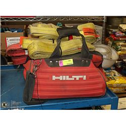 HILTI TOOLBAG WITH ASSORTED SLINGS