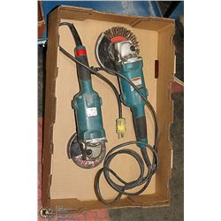 LOT OF 2 MAKITA ANGLE GRINDERS
