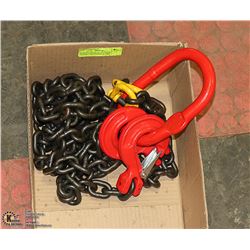 NEW 5/16 INCH GRADE 80 7FT DOUBLE LEG CHAIN SLING
