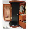 Image 3 : WOODEN JEWELRY BOX WITH CLOCK
