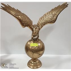 BRASS EAGLE FROM 1950'S USA FEDERAL BUILDING FLAG