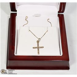 GOLD (STAMPED 417) 18 INCH NECKLACE WITH