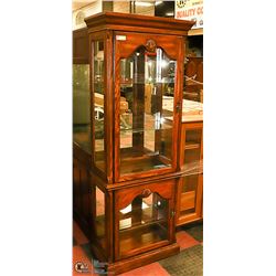 SOLID WOOD CURRIO CABINET 28 X 15 X 74
