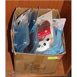 BOX OF VARIOUS INDIVIDUALLY PACKAGED REUSABLE HOT/