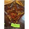 Image 1 : AMBER ART GLASS DISH
