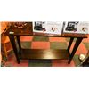 Image 1 : SOLID BROWN WOOD ENTRY/ SOFA TABLE
