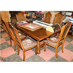 PINE TABLE AND 6 CHAIRS