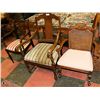 Image 1 : LOT OF 3 ASSORTED ESTATE ARMCHAIRS