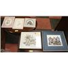 Image 1 : ESTATE ASSORTED LOT OF 5 PETITEPOINT FRAMED PICTUR