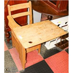 VINTAGE ESTATE SOLID WOOD SCHOOLDESK